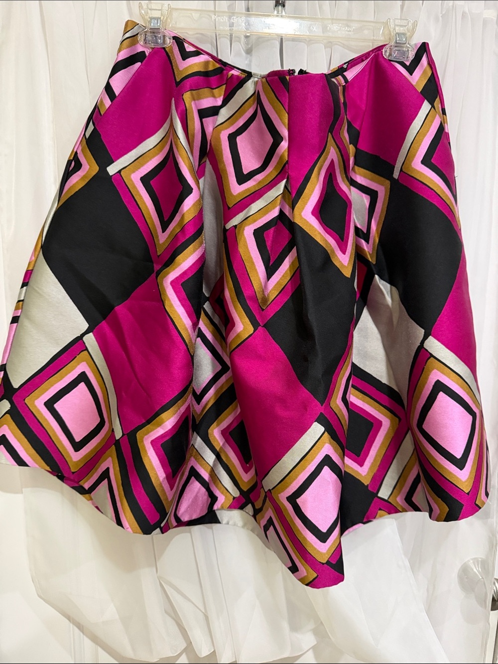 Lane Bryant Bold Magenta Geometric Circle Skirt